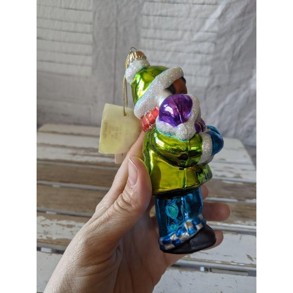 Vintage Marshall Field Eskimo Boy Snowman glass Ch - Picture 3 of 7